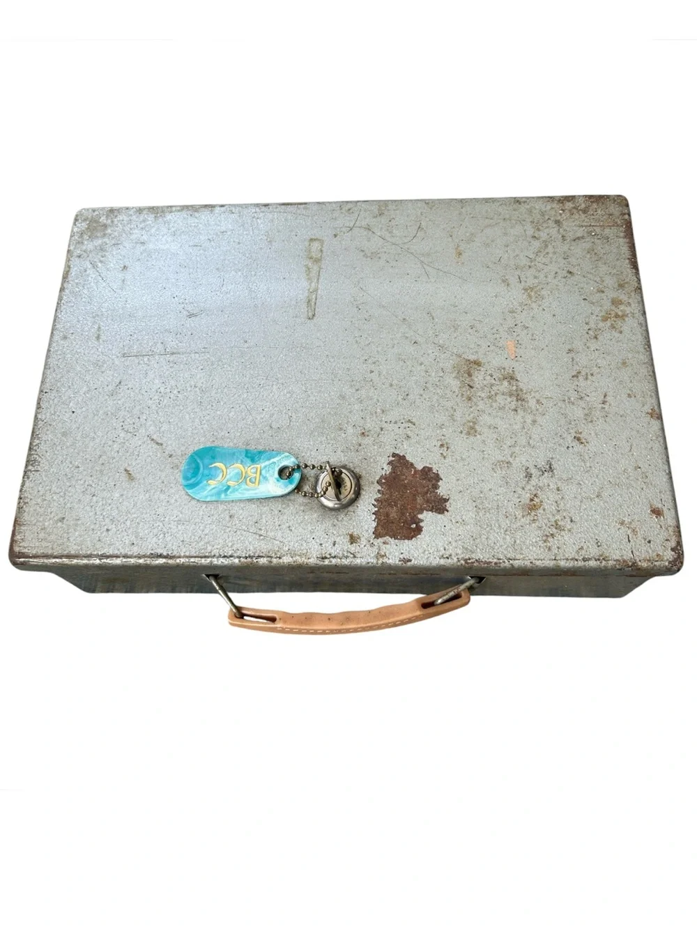 Old Vintage Metal Lock Box